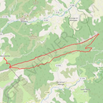 La crête de la Montagne de Chabre GPS track, route, trail
