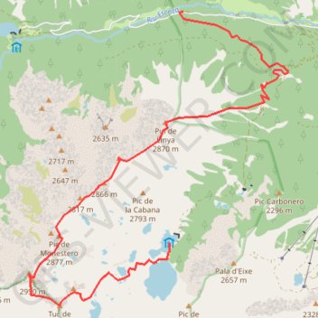 Linya, Fonguero, Monestero, Peguera, Saburó depuis Espot GPS track, route, trail