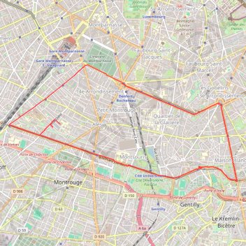 Parcours Montparnasse GPS track, route, trail