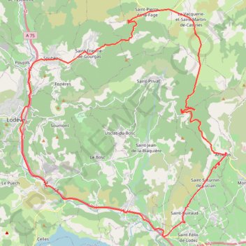 Le Coeur d'Hérault à vélo0 - Route des terroirs GPS track, route, trail