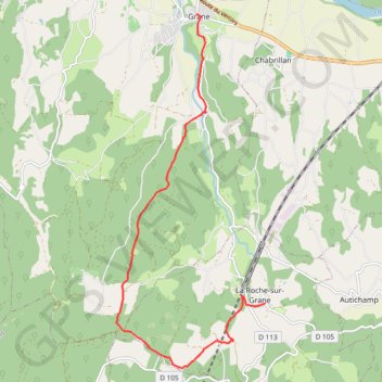 Grande Traversée des PréAlpes : Grâne - La Roche-sur-Grâne GPS track, route, trail