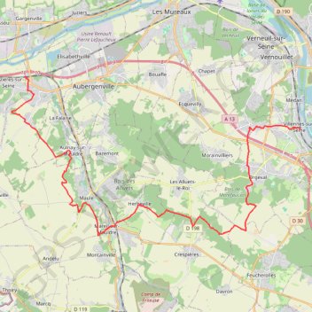 D'Epone à Villennes Sur Seine GPS track, route, trail