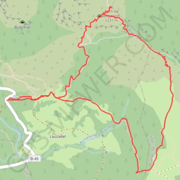 Le Pech de Bugarach autrement GPS track, route, trail