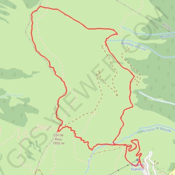 Col de Riou, Pène Nère - Luz-Ardiden GPS track, route, trail