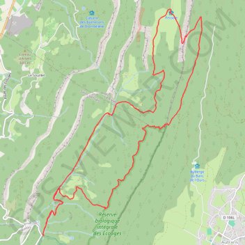 Boucle Pas de Montbrand - Pas de Pierre Taillée au départ des Ecouges GPS track, route, trail