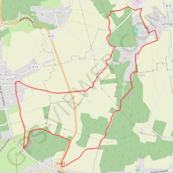 Randonnée Ymare GPS track, route, trail