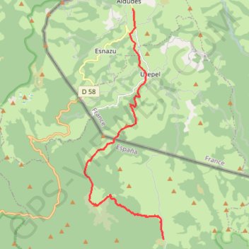 Aldudes - Refuge de Sorogain GPS track, route, trail