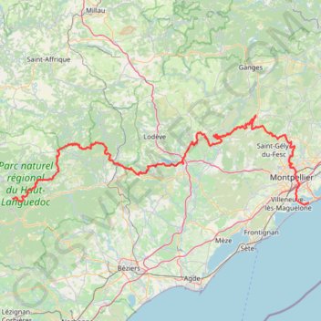 La Roque - Palavas GPS track, route, trail