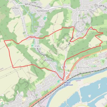 Les Trois Bosses - Rieux GPS track, route, trail