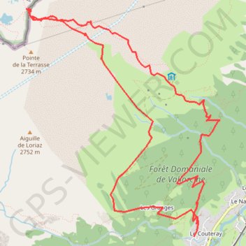 Col de la Terrasse GPS track, route, trail