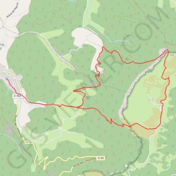 Le pas du Touet GPS track, route, trail