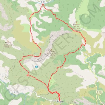 Rougon - Thon - Chasteuil - Rougon GPS track, route, trail