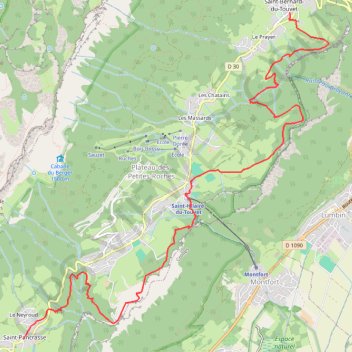 Sur les Pas des Huguenots - Saint-Pancrasse - Saint-Bernard GPS track, route, trail