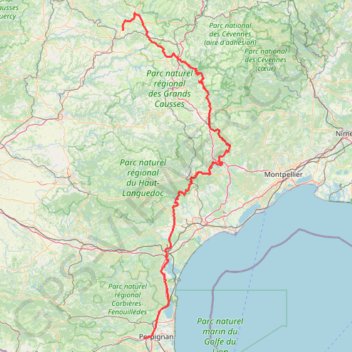 Pays D'oc Etape 3 retour GPS track, route, trail