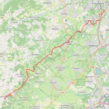 SaintéLyon Sainte cath-bornand GPS track, route, trail