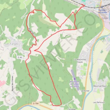 Le Lardin par les Grézous GPS track, route, trail