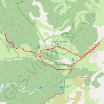 Plaine de la Queyrie depuis Plateau de Beure GPS track, route, trail