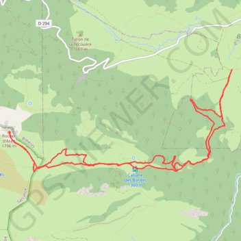 Rocher d'aran GPS track, route, trail