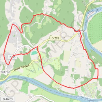 Vitrac - Montfort GPS track, route, trail