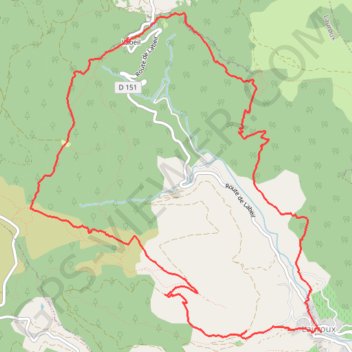 Les corniches du Lauroux GPS track, route, trail