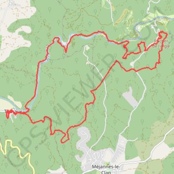 Sortie des gorges de la ceze GPS track, route, trail