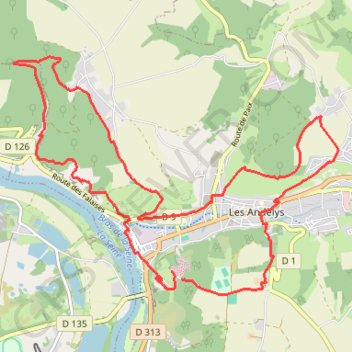 Les Andelys GPS track, route, trail