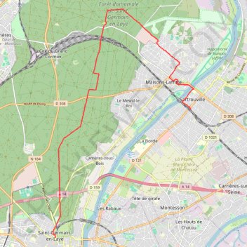 De Sartrouville à Saint Germain en Laye GPS track, route, trail