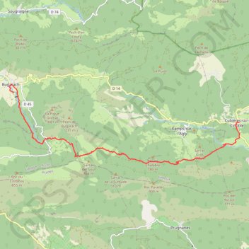 Sentier Cathare - de Bugarach à Cubières GPS track, route, trail