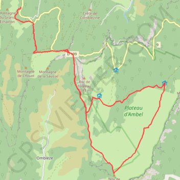 Plateau d ambel GPS track, route, trail