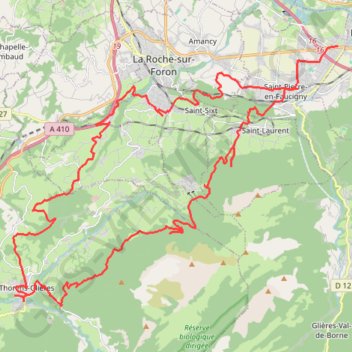 Orange thorens GPS track, route, trail