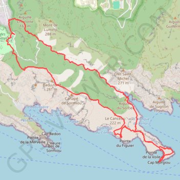 Calanques - Cap Morgiou GPS track, route, trail