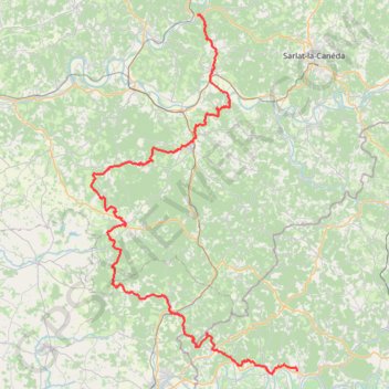 GR36 De Les Eyzies-de-Tayac-Sireuil (Dordogne) à Prayssac (Lot) GPS track, route, trail