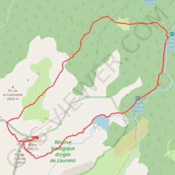 Le Roc Blanc et Étang du Laurenti GPS track, route, trail