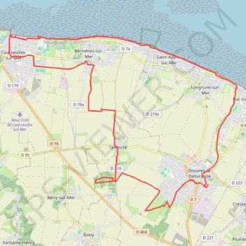 Douvres - Luc-sur-Mer - Courseulles-sur-mer GPS track, route, trail