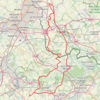 Route des Monts GPS track, route, trail