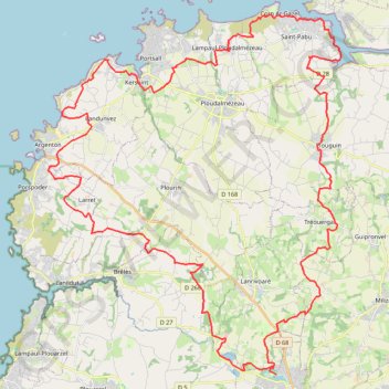Grande Rando de Saint-Renan à Portsall GPS track, route, trail