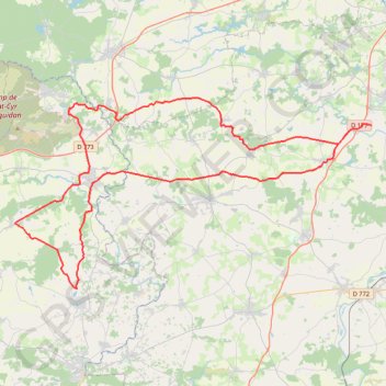 Parcours 4 (90.61km) GPS track, route, trail
