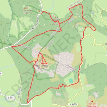 Tour du Mezenc Auvergne GPS track, route, trail