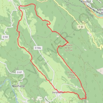 Innimond Le Mollard de Don GPS track, route, trail