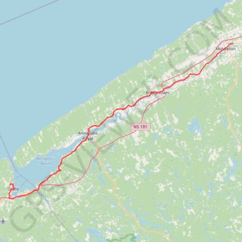 Digby - Wilmot GPS track, route, trail