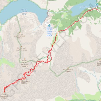 Campbiel GPS track, route, trail