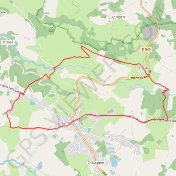 Circuit du Puy Saint-Damien - Chamboulive - Pays de Tulle GPS track, route, trail
