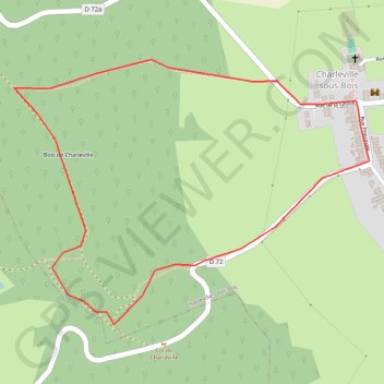 Randonnée du Haut Chemin - La boucle des écoliers - Charleville-sous-Bois GPS track, route, trail