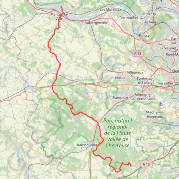 La Diagonale des Yvelines GPS track, route, trail