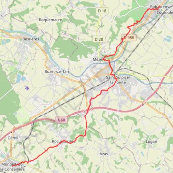 Rabastens-Montastruc GPS track, route, trail