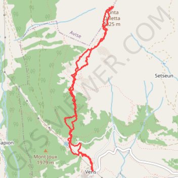 Punta Ouilletta GPS track, route, trail