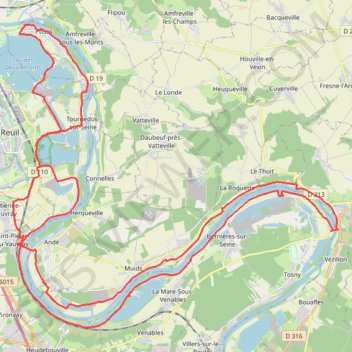 Bords de Seine - Poses GPS track, route, trail