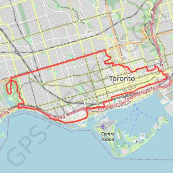Toronto City Loop GPS track, route, trail