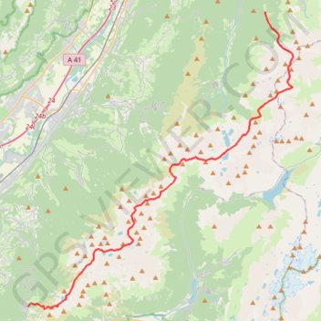 Traversée de belledone GPS track, route, trail