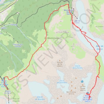 Mer de glace GPS track, route, trail